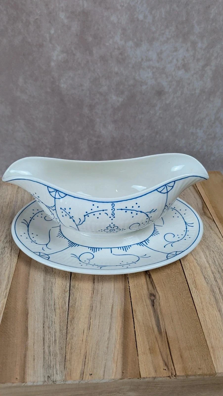 Salsera antigua Boch decoración azul – encanto campestre chic – photo 4